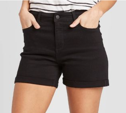 Women's High-Rise Slim Fit Jean Shorts - Universal Thread™ Black.png
