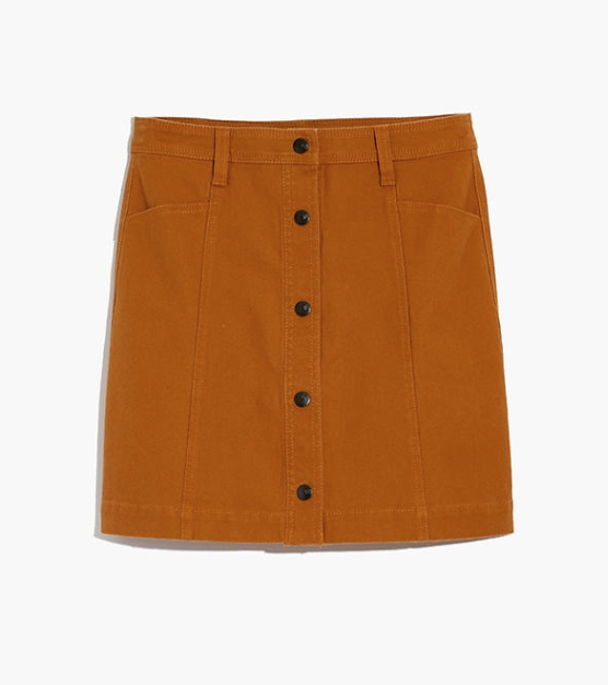 Button-Front A-Line Pocket Mini Skirt.png