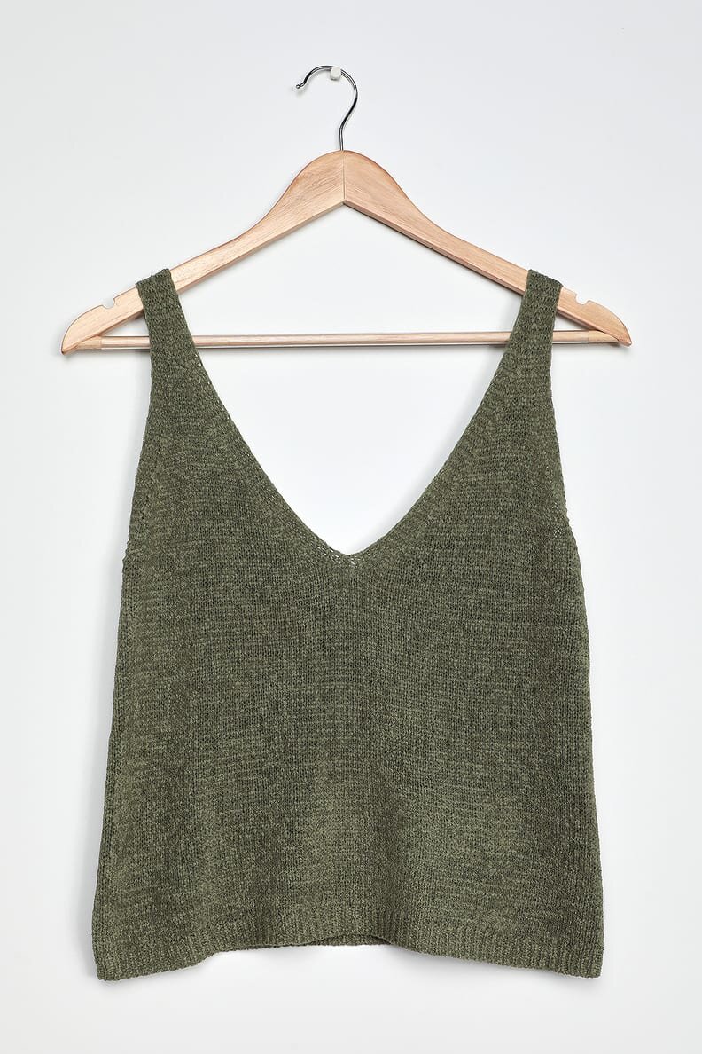 Lady Olive Green Knit Tank Top.jpg