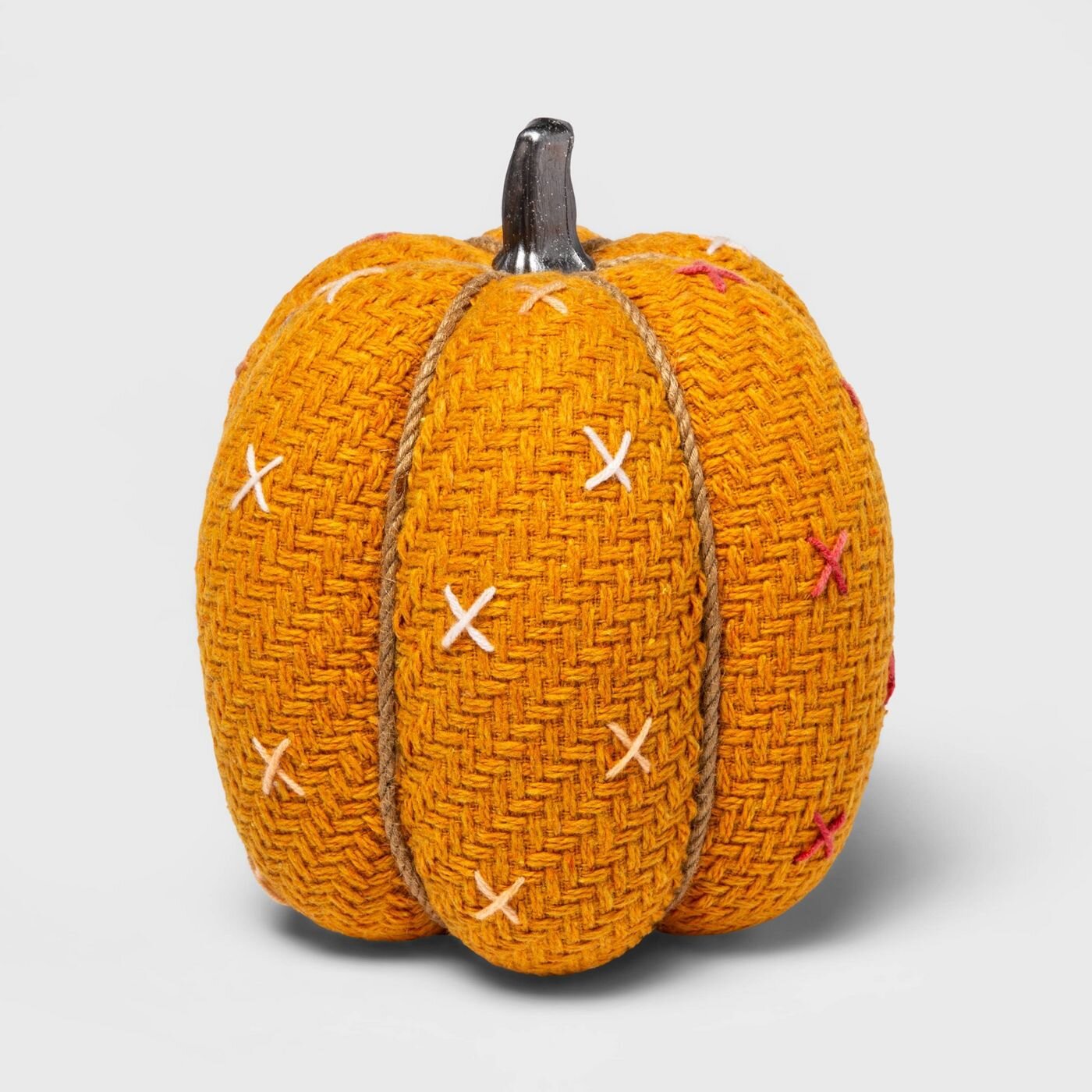 Large Tweed with Stitch Fabric Harvest Pumpkin.jpg