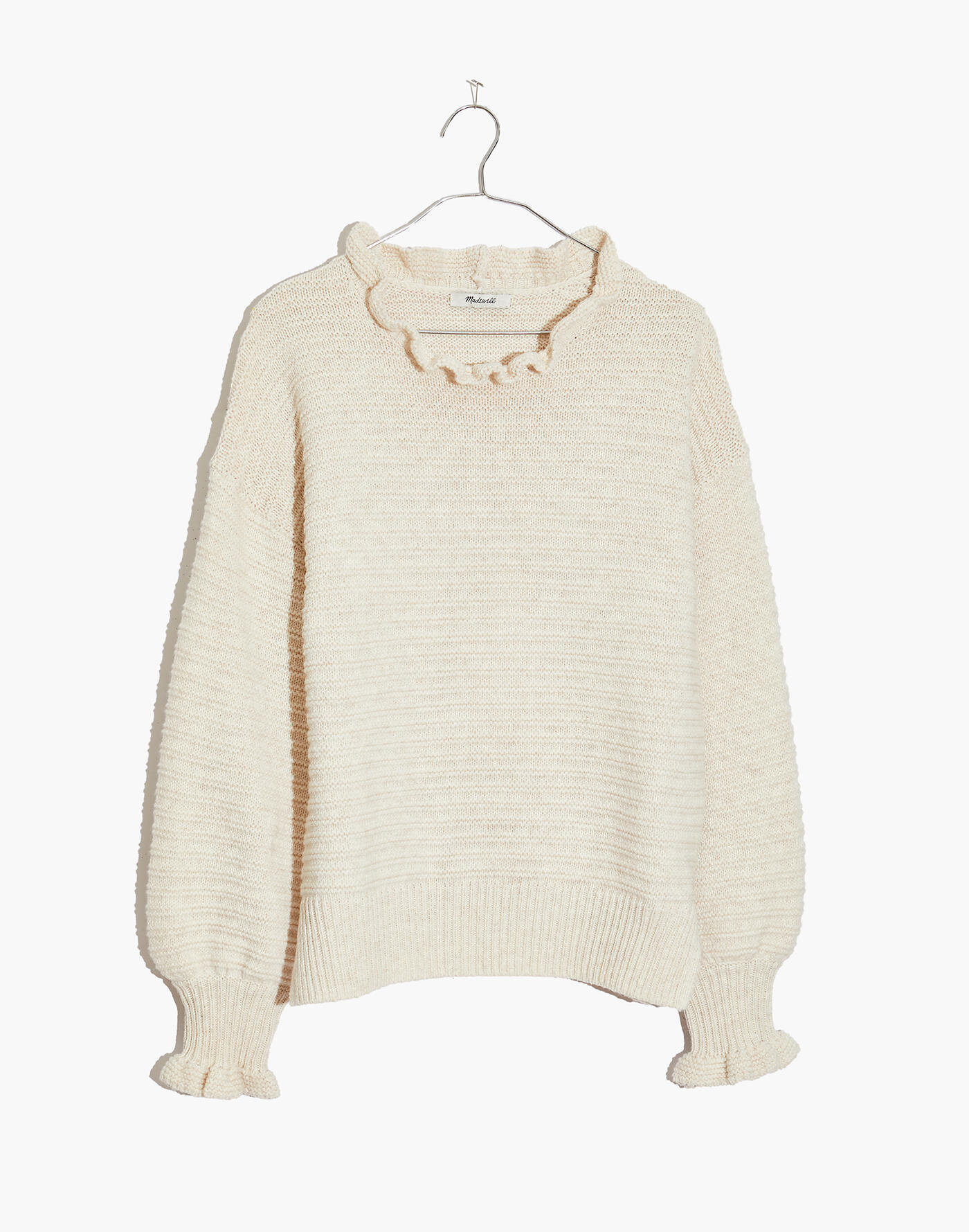 Ruffle-Neck Pullover Sweater in Cotton-Merino Yarn.jpg