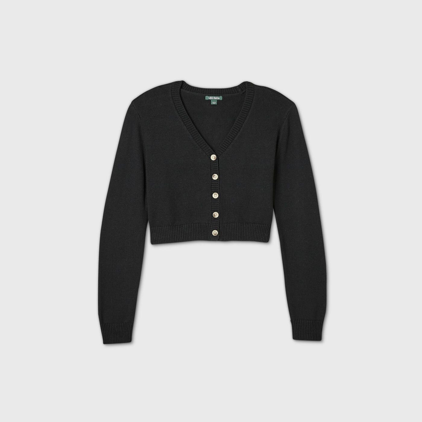 Women's Cropped Button-Front Cardigan.jpg