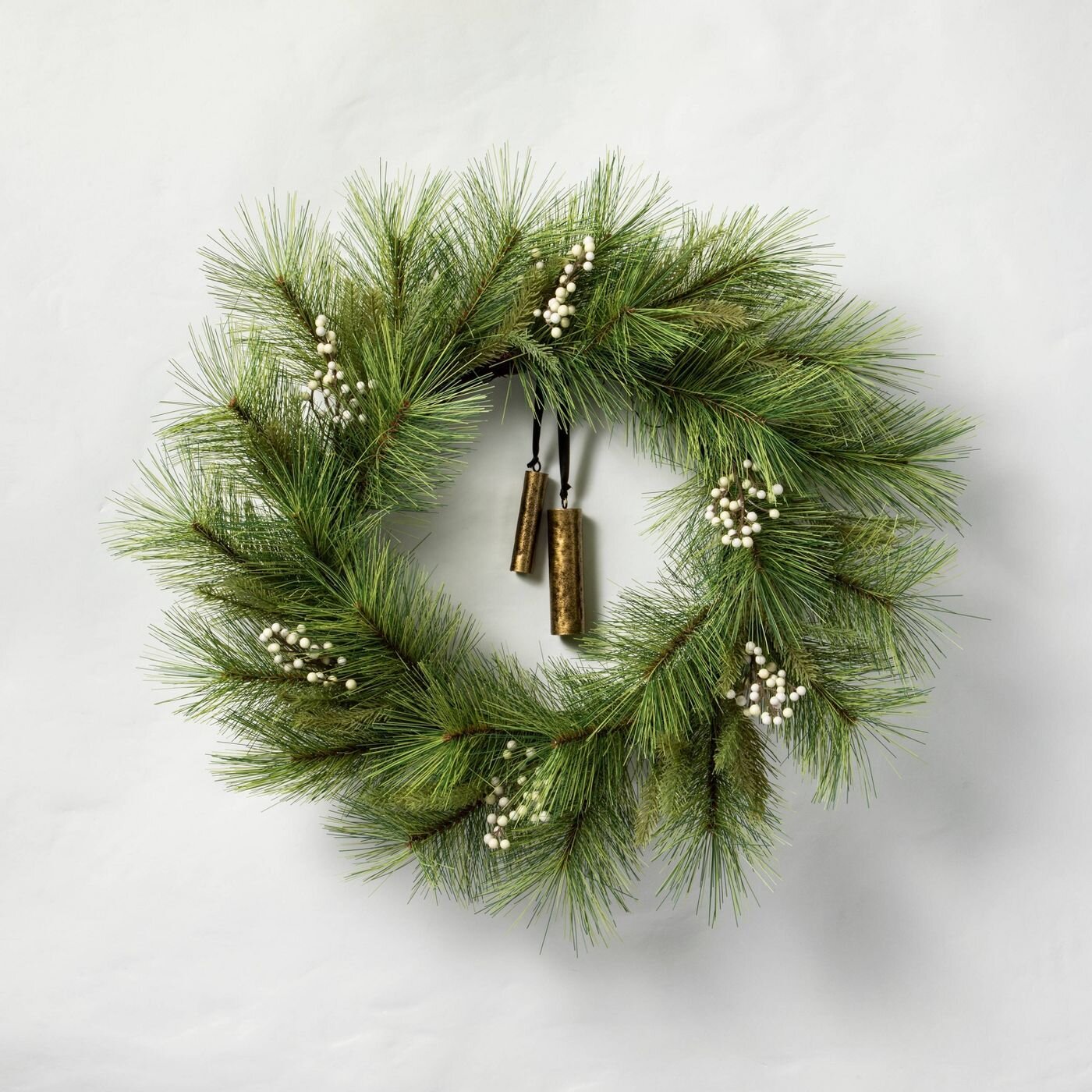 24%22 Faux White Berry Pine Wreath with Bell - Hearth & Hand™ with Magnolia.jpg