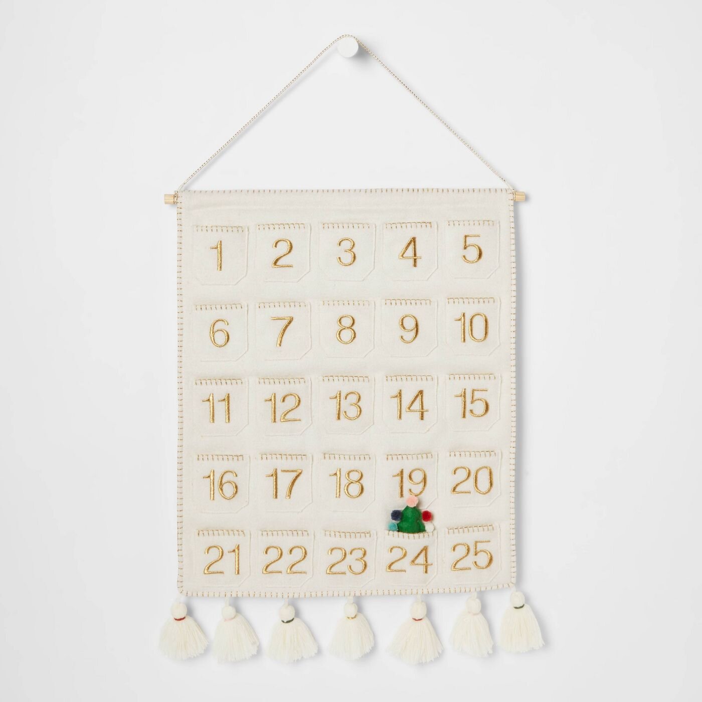 Fabric Christmas Countdown Calendar with Pockets - Opalhouse™.jpg