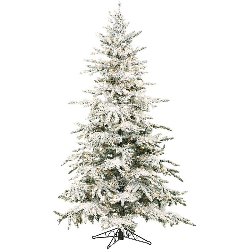 Flocked Mountain 9' White Pine Artificial Christmas Tree.jpg