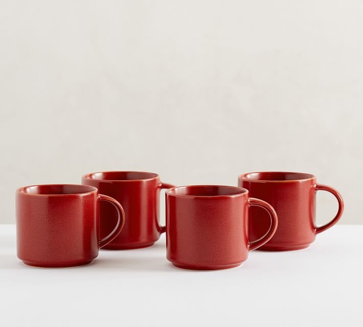 Mason Stoneware Mugs, Set of 4 - Red.jpg