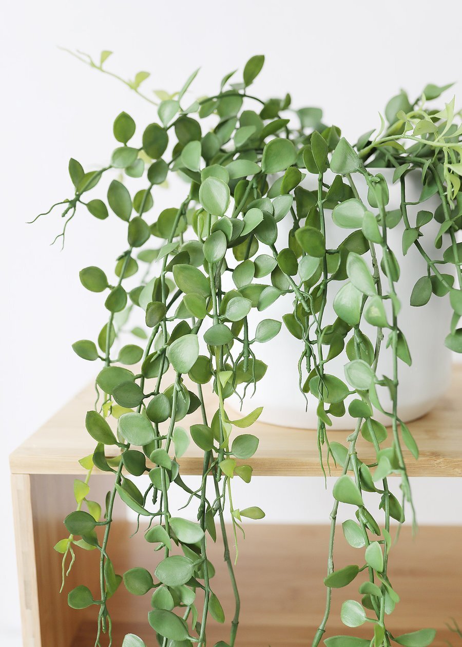 Artificial Plants Hanging Button Leaf Plant - 40"