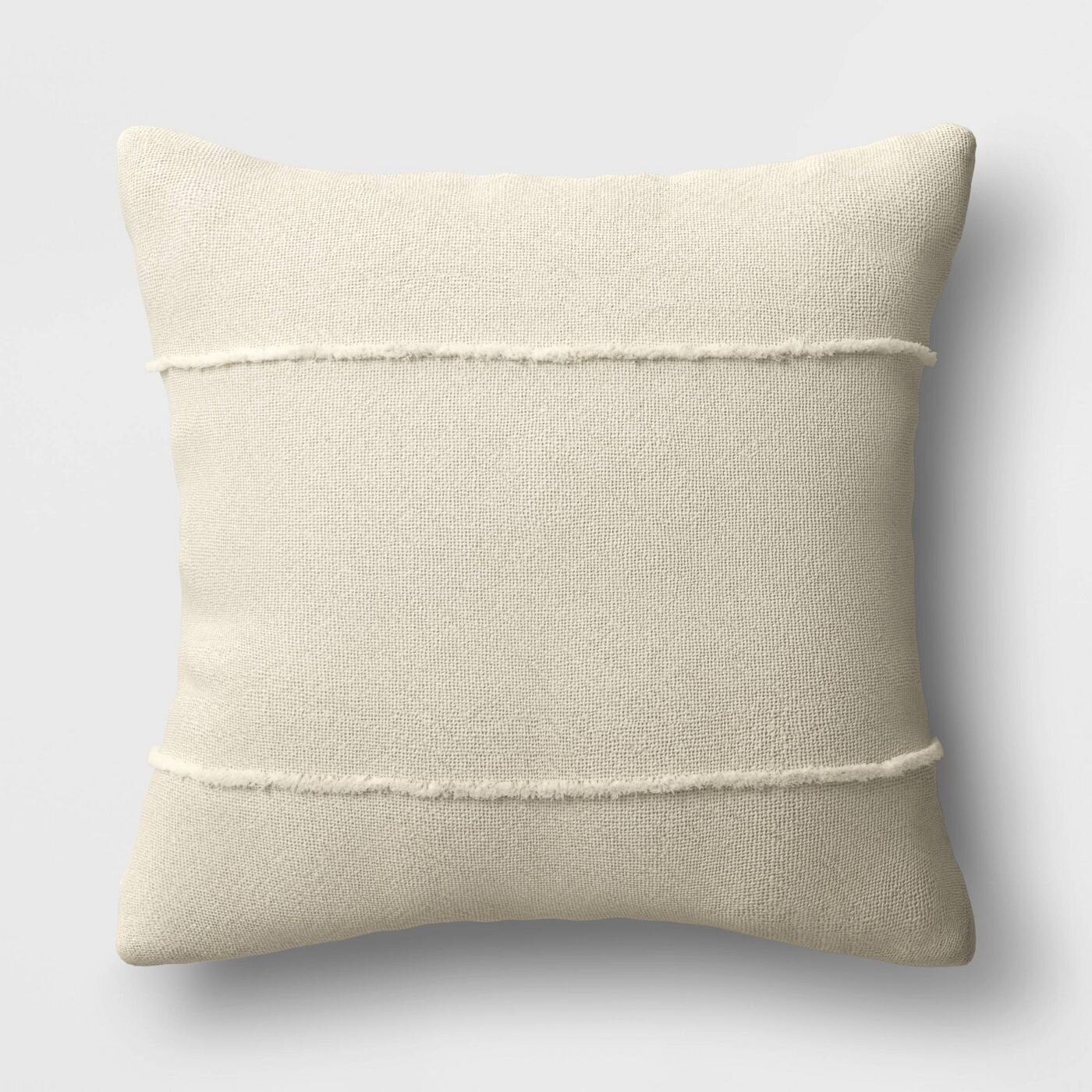 Textured Solid Square Throw Pillow Neutral - Threshold™