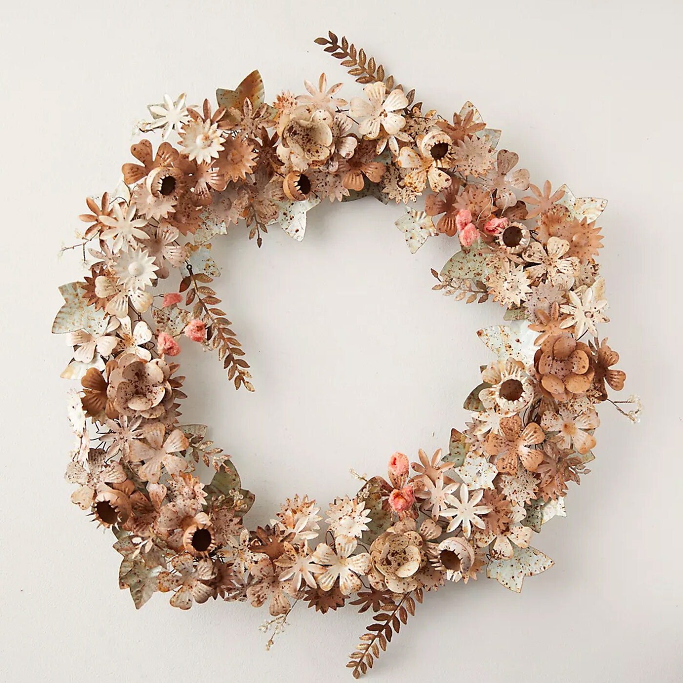 Iron, Glass + Velvet Floral Wreath