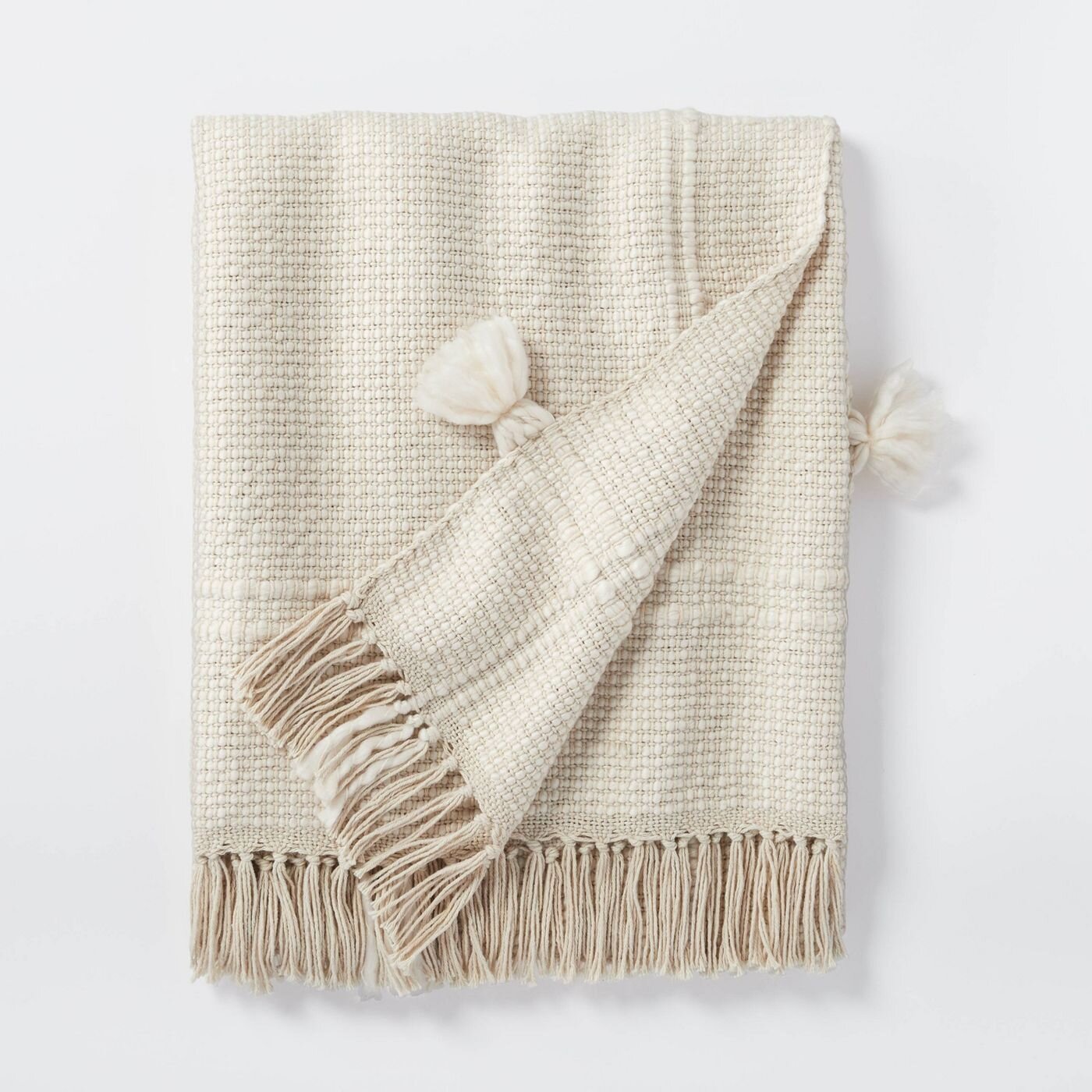 Woven Cotton Acrylic Throw Blanket